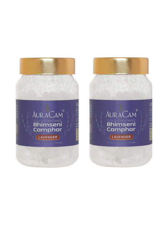 AuraCam Gold Bhimseni Camphor Lavender Fragrance Pooja Essentials