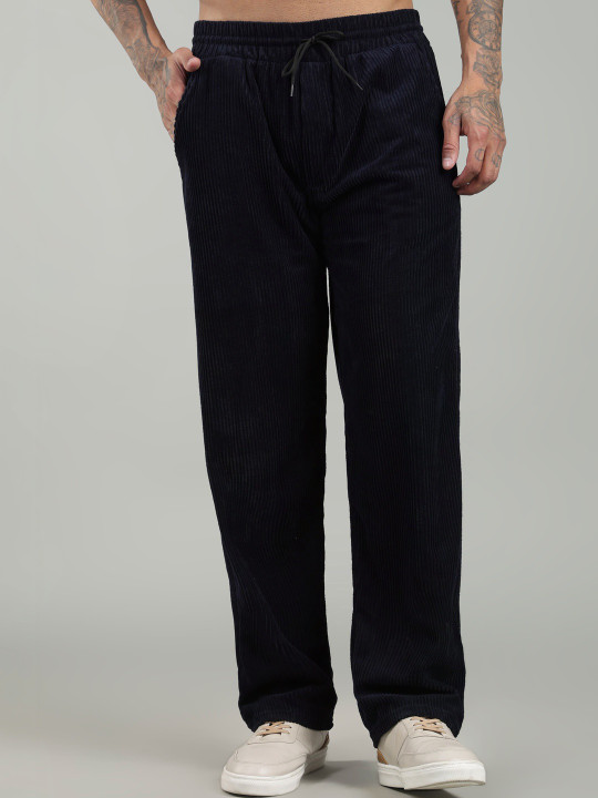 MaverIQ Men Regular Fit Textured Track Pants