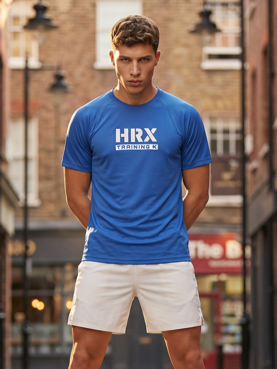 HRX by Hrithik Roshan - Brand Logo Printed Rapid-Dry Training T-shirt
