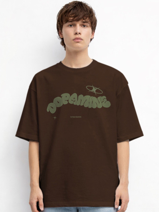 Roadster The Lifestyle Co Printed Organic Cotton Round Neck Oversized Tshirts
