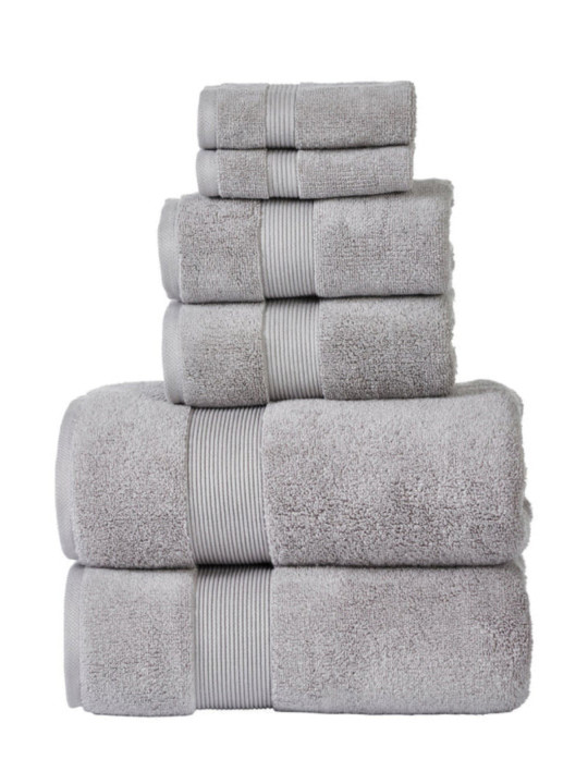 SENSES Alloy Solid Cotton 703 GSM 6Pcs Premium ExtraSoft Absorbent Hotel Quality Towel Set