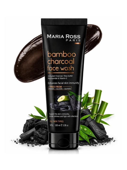 MARIA ROSS PARIS Bamboo Charcoal Face Wash For Deep Cleanse - 100 ml