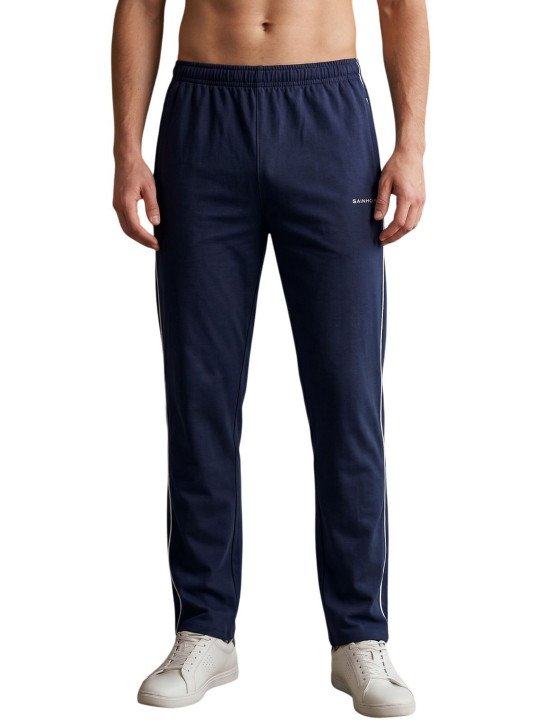 SANHOK Men Slim Fit Brand Logo Training Track Pants