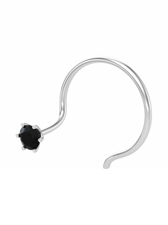 JSAJ Silver-Plated Zircon Nosepin