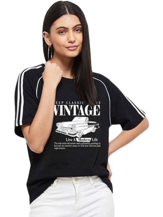 SHAIRA FASHION Women Printed T-shirt