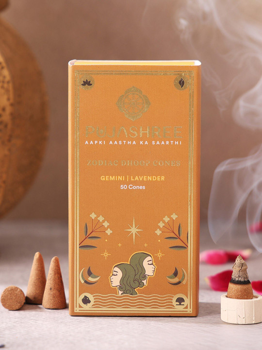 Pujashree Products Global Pvt Ltd. Pujashree Products Global Pvt Ltd. 50Pc Yellow Wooden Zodiac Incense Dhoop Cones