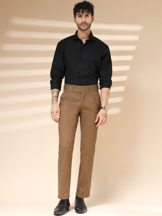 Italian Vega Khakhi Oxford Linen Gurkha Pants