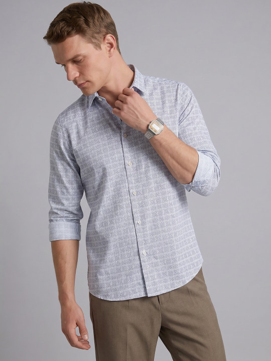 Blackberrys Printed Pure Cotton Casual Shirt