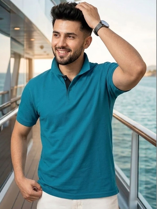 SZN Men Polo Collar T-shirt