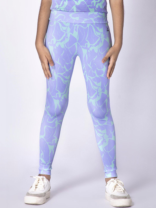 UMILDO Girls Abstract High-Rise Skinny-Fit Tights
