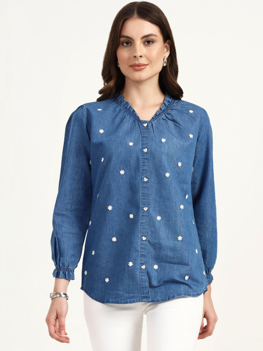 all about you Women Floral Printed Casual Shirt