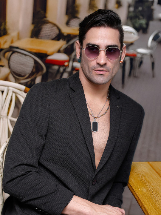 HASHTAG EYEWEAR Men Oval Sunglasses with Polarised and UV Protected LensI CE-S2295-C1