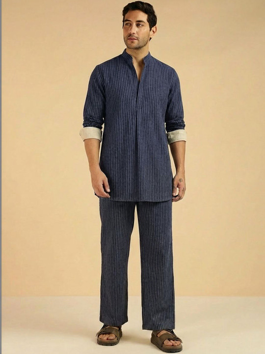 Amanush Cotton Striped Tunic with Trousers