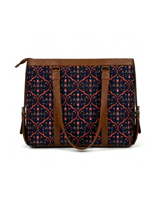 handyjute Ethnic Motifs Printed Structured Tote Bag