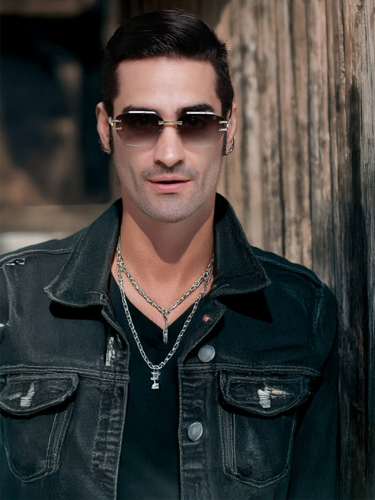 HASHTAG EYEWEAR Men Square Sunglasses with Polarised and UV Protected Lens ICE-S2733-C3