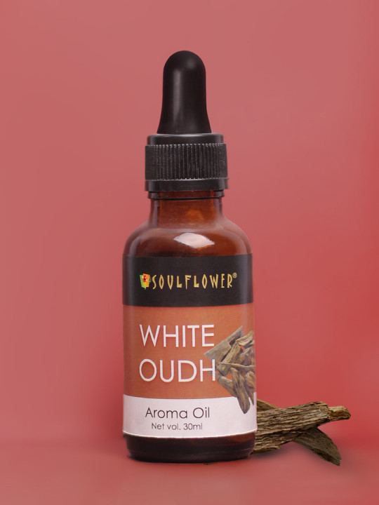 Soulflower White Oudh Aroma Oil 30ml Mild Powerful Woody Pure & Natural