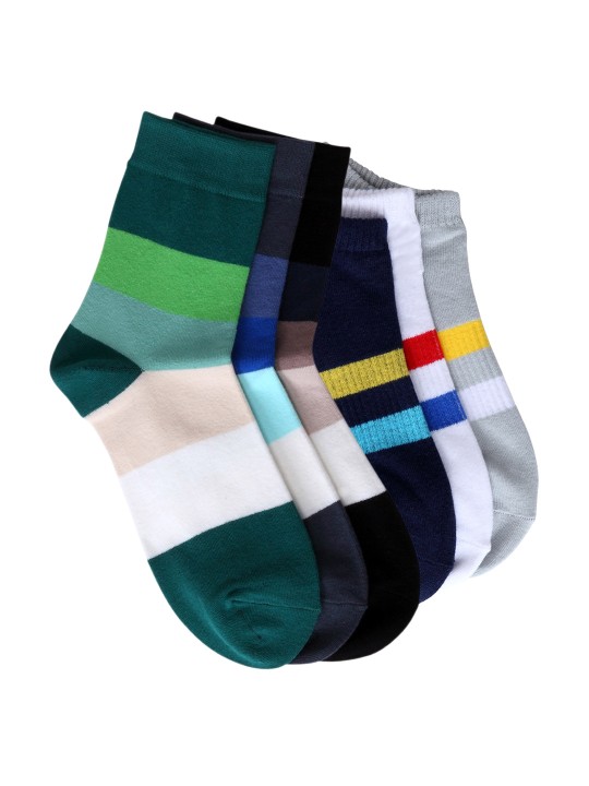 Unisex Pack of 6 Patterned Socks