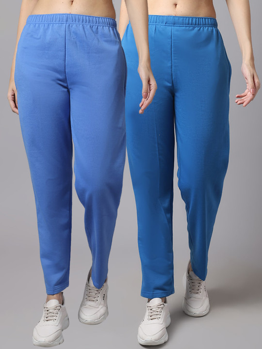 MACK JONNEY Women Pack Of 2 Solid Pure Cotton Track Pants