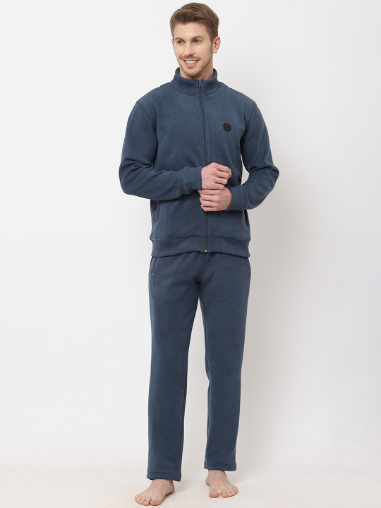 Sweet Dreams Men Navy Blue Solid Tracksuits