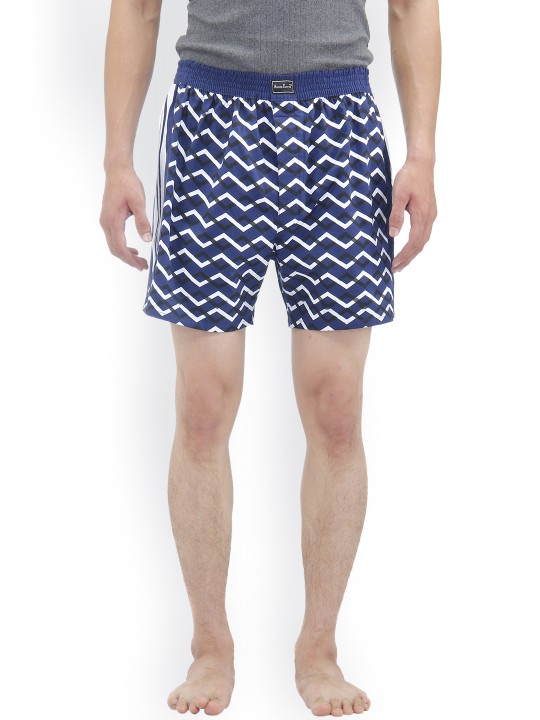 Men Blue & Black Printed Boxers AEBXC1134 S