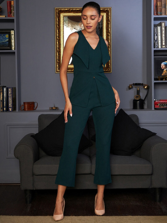 Athena Women Green Solid Co-Ords