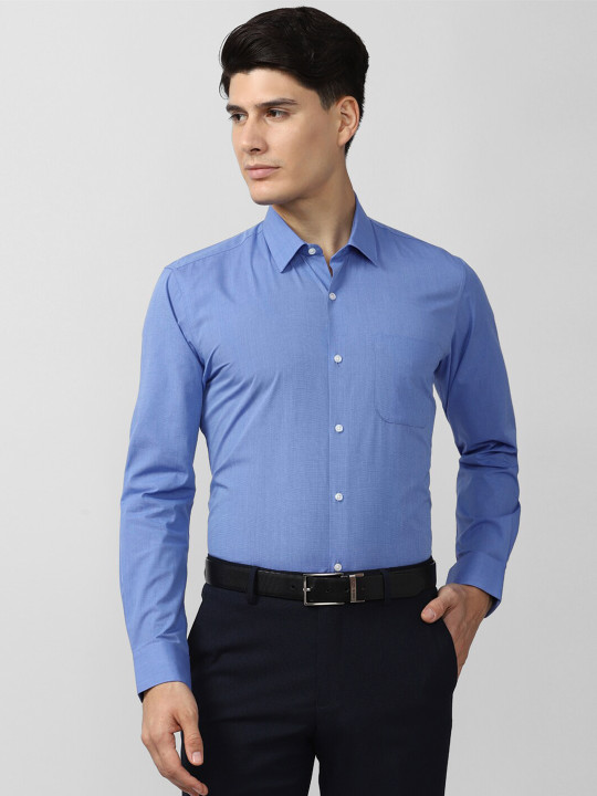 Peter England Men Blue Slim Fit Formal Shirt