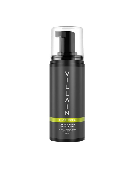 Villain Men Aloe Vera Intense Freshness & Hydration Xtreme Foam Face Wash – 100ml