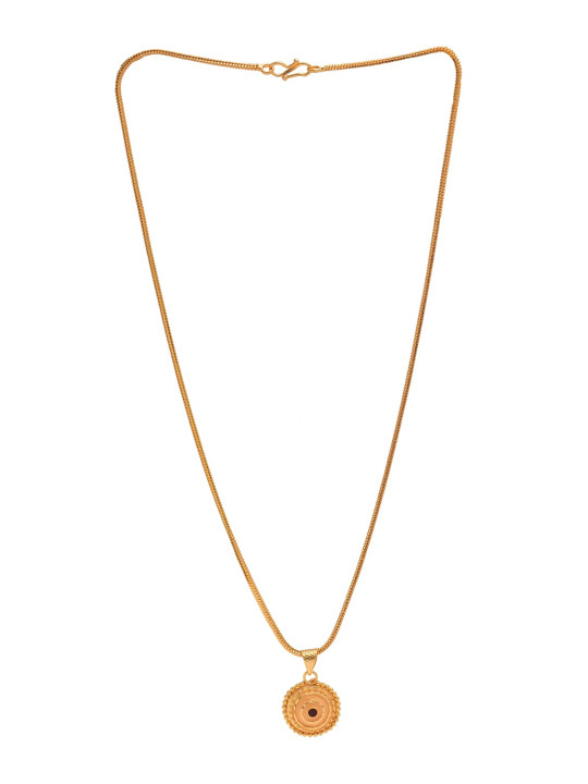 Jewar Mandi Gold-Toned & Plated Pendant With Chain