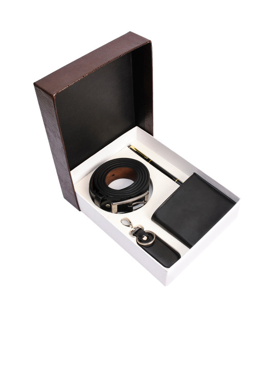 Men Black Accessory Gift Set