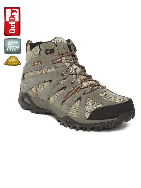 Men Brown Grand Canyon Outdry Suede Mid Top Trekking Shoes