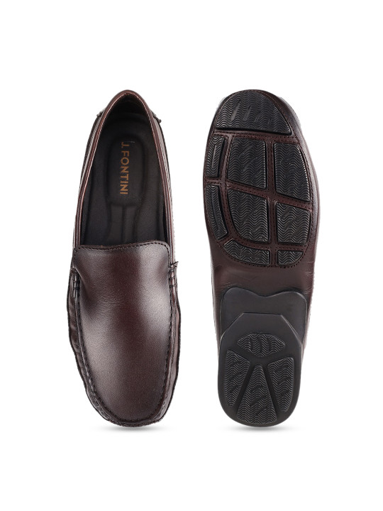 j fontini men brown loafers