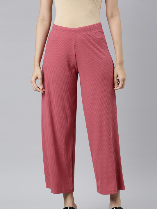 Go Colors Women Pink Ethnic Palazzos