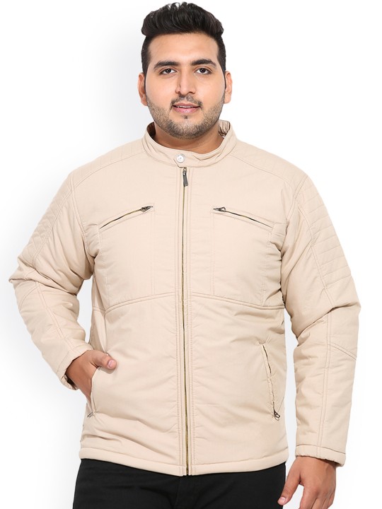 Men Off-White Solid Biker Jacket XXL