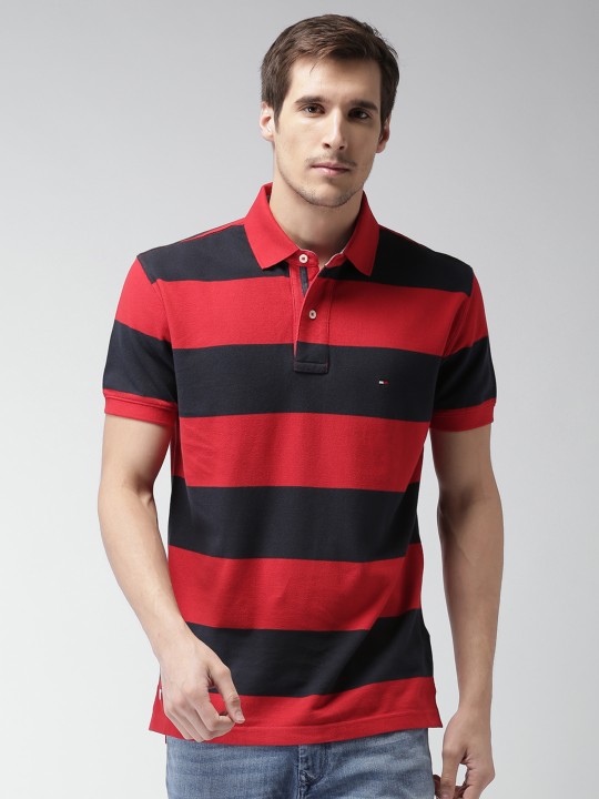 red striped polo t shirt