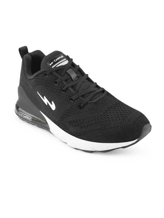 Campus Men NORTH PLUS Black Mesh Running Shoes