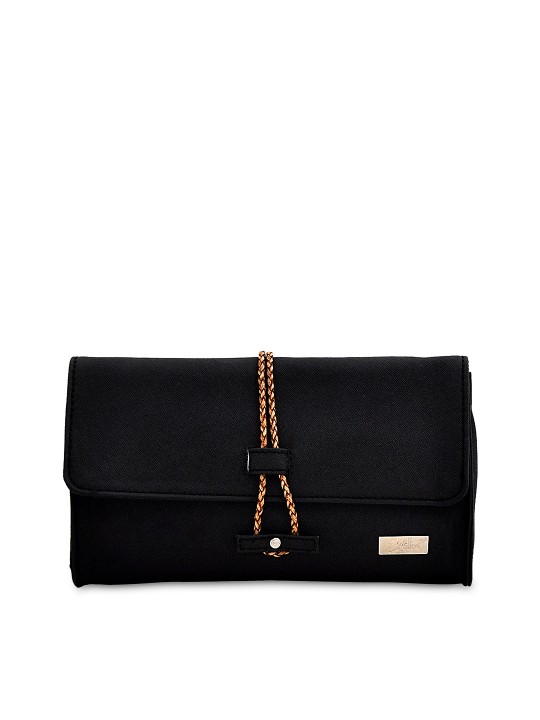Black Textured Clutch