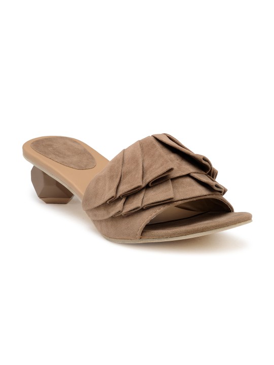 Women Brown Block Heels 36