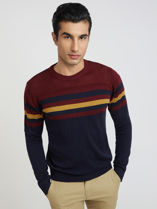 Raymond Men Striped Pullover Sweater