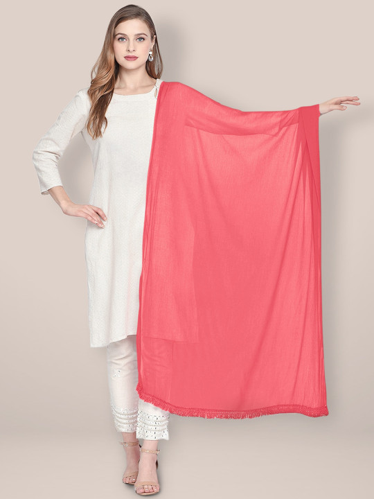Dupatta Bazaar Chiffon Dupatta With Fringed Border