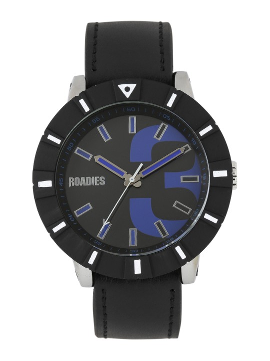 Men Black Printed Analogue Watch R7016BL