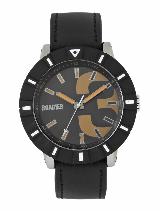 Men Black Printed Analogue Watch R7016BR
