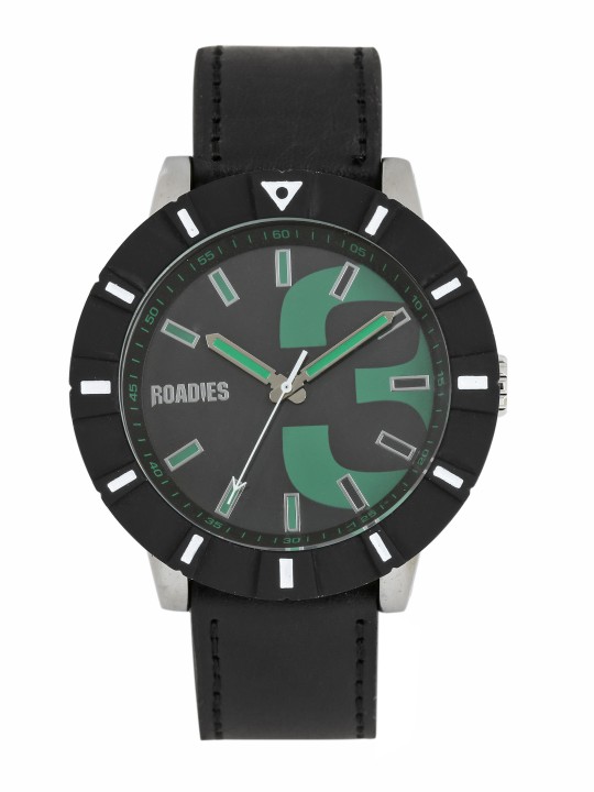 Men Black & Green Analogue Watch R7016GE