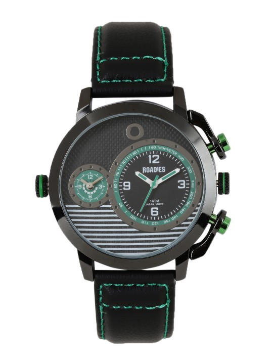 Men Black & Green Analogue Watch R7015GE