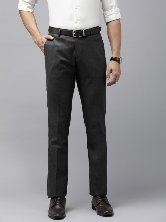Arrow Men Solid Tailored Formal Trousers