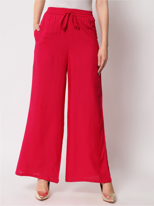 Pistaa Women Flared Ethnic Palazzos