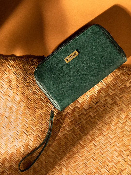 ESTALON Women PU Zip Around Wallet