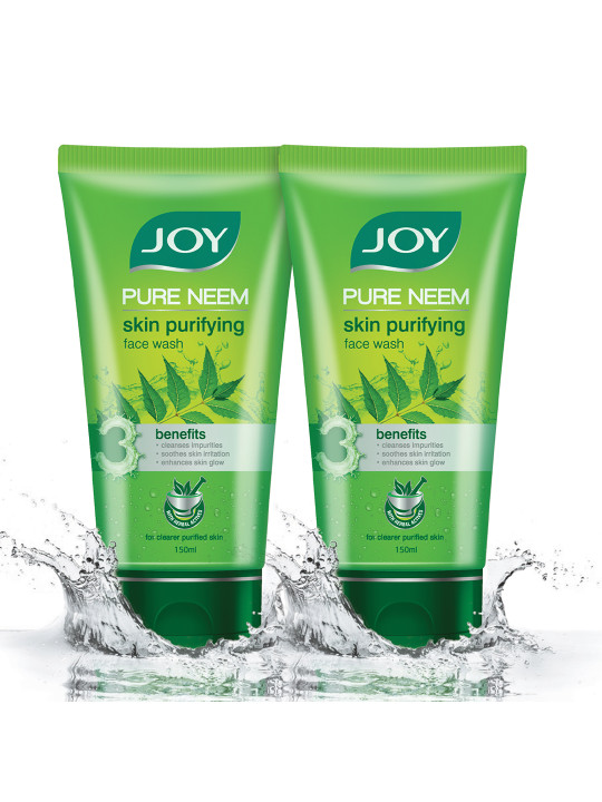 JOY Set of 2 Skin Purifying Neem Face Wash 150 ml each