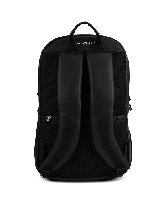 brand logo backpack with reflective strip