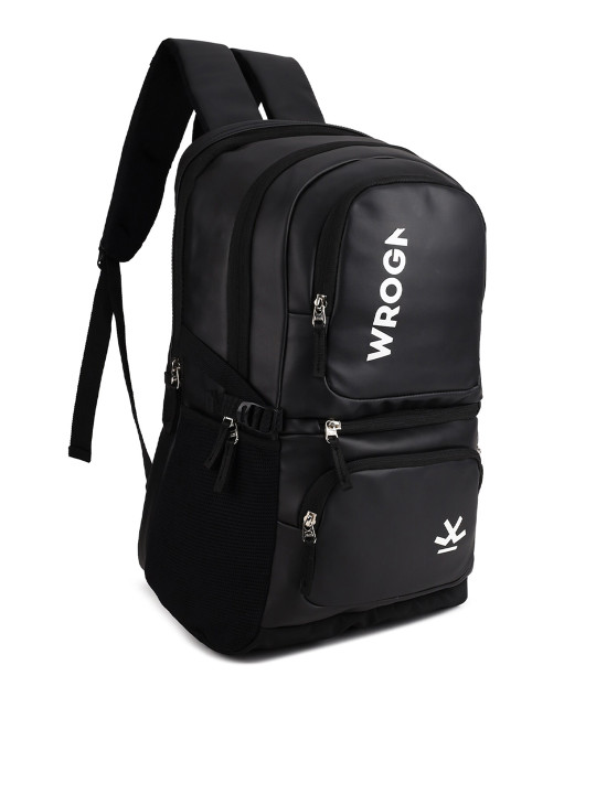brand logo backpack with reflective strip