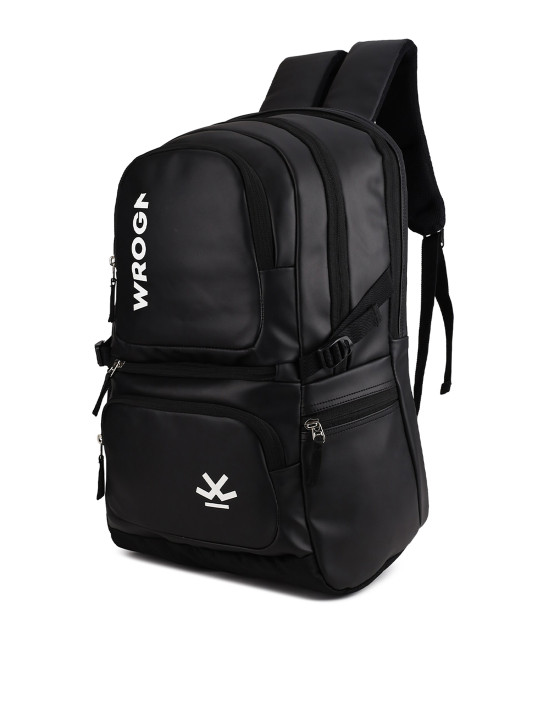 brand logo backpack with reflective strip